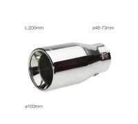 Simoni Racing Tubo de Escape en Acero Inoxidable Ronda Y Recto Diámetro 103mm