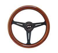 Simoni Racing Volante Deportivo Futa 350mm - Madera de verdad/Negro