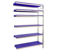 Simoninox Estantería metálica Adicional (Al x An x Pr: 160 x 166 x 40 cm, Capacidad de carga por balda: 180 kg, Número de baldas: 6 ud., Inserción,...