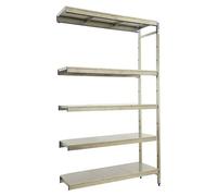 Simoninox Estantería metálica Adicional (Al x An x Pr: 160 x 86 x 40 cm, Capacidad de carga por balda: 200 kg, Número de baldas: 5 ud., Inserción,...