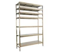 Simoninox Estantería metálica Inicial (Al x An x Pr: 200 x 126 x 40 cm, Capacidad de carga por balda: 200 kg, Número de baldas: 7 ud., Inserción,...
