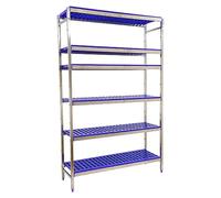 Simoninox Estantería metálica Inicial (Al x An x Pr: 200 x 166 x 50 cm, Capacidad de carga por balda: 180 kg, Número de baldas: 6 ud., Inserción,...