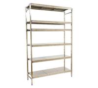 Simonrack Estantería acero inoxidable 2000×1660×500 mm, 6 estantes, 200 kg de punto flexión
