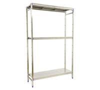 Simoninox Estantería metálica Inicial (Al x An x Pr: 200 x 166 x 50 cm, Capacidad de carga por balda: 200 kg, Número de baldas: 3 ud., Inserción,...
