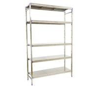 Simoninox Estantería metálica Inicial (Al x An x Pr: 200 x 166 x 50 cm, Capacidad de carga por balda: 200 kg, Número de baldas: 5 ud., Inserción,...