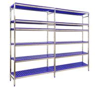 Simoninox Estantería metálica Inicial (Al x An x Pr: 200 x 249 x 50 cm, Capacidad de carga por balda: 180 kg, Número de baldas: 6 ud., Inserción,...