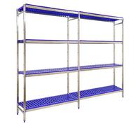 Simoninox Estantería metálica Inicial (Al x An x Pr: 200 x 249 x 50 cm, Capacidad de carga por balda: 180 kg, Número de baldas: 4 ud., Inserción,...