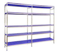 Simoninox Estantería metálica Inicial (Al x An x Pr: 200 x 329 x 40 cm, Capacidad de carga por balda: 180 kg, Número de baldas: 5 ud., Inserción,...