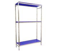 Simoninox Estantería metálica Inicial (Al x An x Pr: 200 x 86 x 40 cm, Capacidad de carga por balda: 180 kg, Número de baldas: 3 ud., Inserción,...