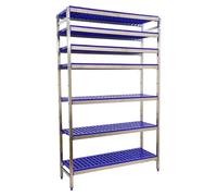 Simoninox Estantería metálica Inicial (Al x An x Pr: 200 x 86 x 50 cm, Capacidad de carga por balda: 180 kg, Número de baldas: 7 ud., Inserción,...