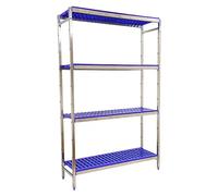 Simoninox Estantería metálica Inicial (Al x An x Pr: 200 x 86 x 50 cm, Capacidad de carga por balda: 180 kg, Número de baldas: 4 ud., Inserción,...