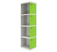 Simonlocker Taquilla Doors Adicional Desmontada (Ancho: 30 cm, Número de puertas: 4 ud., Gris/Verde)