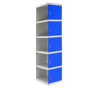 Simonlocker Taquilla Doors Adicional Desmontada (Ancho: 30 cm, Número de puertas: 5 ud., Gris/Azul)