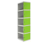 Simonlocker Taquilla Doors Adicional Desmontada (Ancho: 30 cm, Número de puertas: 5 ud., Gris/Verde)