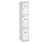 Simonlocker Taquilla Doors Inicial Desmontada (L x An x Al: 50 x 40 x 180 cm, Número de puertas: 3 ud., Gris/Blanco)