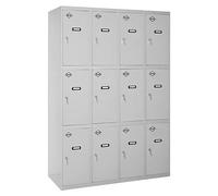 Simonlocker Taquilla locker Prof. Inicial Desmontada (L x An x Pr: 50 x 120 x 50 cm, Gris/Gris, Número de puertas: 12 ud.)