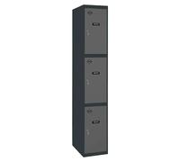 Simonlocker Taquilla locker Prof. Inicial Desmontada (L x An x Pr: 50 x 30 x 50 cm, Antracita/Antracita, Número de puertas: 3 ud.)