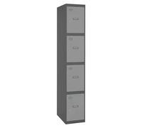 Simonlocker Taquilla locker Prof. Inicial Desmontada (L x An x Pr: 50 x 30 x 50 cm, Antracita/Gris, Número de puertas: 4 ud.)