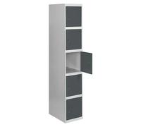Simonlocker Taquilla locker Prof. Inicial Desmontada (L x An x Pr: 50 x 30 x 50 cm, Gris/Antracita, Número de puertas: 5 ud.)