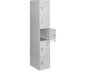 Simonlocker Taquilla locker Prof. Inicial Desmontada (L x An x Pr: 50 x 30 x 50 cm, Gris/Gris, Número de puertas: 5 ud.)