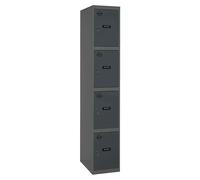 Simonlocker Taquilla locker Prof. Inicial Desmontada (L x An x Pr: 50 x 40 x 50 cm, Antracita/Antracita, Número de puertas: 4 ud.)