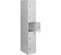 Simonlocker Taquilla locker Prof. Inicial Desmontada (L x An x Pr: 50 x 40 x 50 cm, Gris/Gris, Número de puertas: 5 ud.)