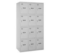 Simonlocker Taquilla locker Prof. Inicial Desmontada (L x An x Pr: 50 x 90 x 50 cm, Gris/Gris, Número de puertas: 12 ud.)