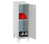 Simonlocker Taquilla Mini con patas Desmontada (L x An x Al: 50 x 30 x 101,5 cm, Número de baldas: 1 ud., Gris/Gris)