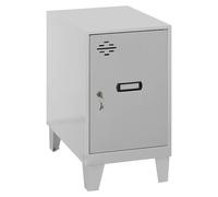 Simonlocker Taquilla Mini con patas Desmontada (L x An x Al: 50 x 40 x 57,5 cm, Número de puertas: 1 ud., Gris/Gris)
