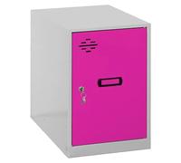Simonlocker Taquilla Mini Desmontada (L x An x Al: 50 x 30 x 45 cm, Gris/Rosa, Número de puertas: 1 ud.)