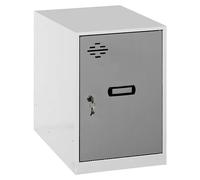 Simonlocker Taquilla Mini Desmontada (L x An x Al: 50 x 30 x 47,5 cm, Blanco/Gris, Número de puertas: 1 ud.)