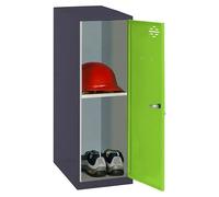 Simonlocker Taquilla Mini Desmontada (L x An x Al: 50 x 30 x 91,5 cm, Antracita/Verde, Número de baldas: 1 ud.)