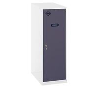 Simonrack Taquilla de vestuario pequeña 915×300×500 mm, incluye llave, Blanco/Antracita