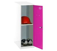 Simonlocker Taquilla Mini Desmontada (L x An x Al: 50 x 30 x 91,5 cm, Blanco/Rosa, Número de baldas: 1 ud.)
