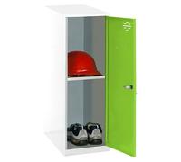 Simonlocker Taquilla Mini Desmontada (L x An x Al: 50 x 30 x 91,5 cm, Blanco/Verde, Número de baldas: 1 ud.)