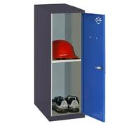 Simonlocker Taquilla Mini Desmontada (L x An x Al: 50 x 40 x 91,5 cm, Antracita/Azul, Número de baldas: 1 ud.)