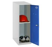 Simonlocker Taquilla Mini Desmontada (L x An x Al: 50 x 40 x 91,5 cm, Gris/Azul, Número de baldas: 1 ud.)