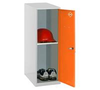 Simonlocker Taquilla Mini Desmontada (L x An x Al: 50 x 40 x 91,5 cm, Gris/Naranja, Número de baldas: 1 ud.)