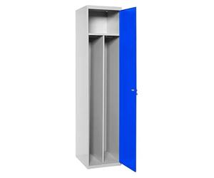 Simonlocker Taquilla Prof. Single-Divider Inicial Desmontada (L x An x Al: 50 x 40 x 180 cm, Número de puertas: 1 ud., Gris/Azul)