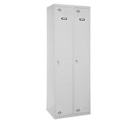 Simonlocker Taquilla Prof. Single-Divider (L x An x Al: 50 x 100 x 180 cm, Número de puertas: 2 ud., Gris/Gris)