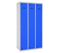 Simonlocker Taquilla Prof. Single-Divider (L x An x Al: 50 x 120 x 180 cm, Número de puertas: 3 ud., Gris/Azul)