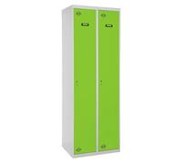 Simonlocker Taquilla Prof. Single-Divider (L x An x Al: 50 x 80 x 180 cm, Número de puertas: 2 ud., Gris/Verde)