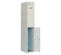 Simonlocker Taquilla Prof. Tandem (L x An x Al: 50 x 30 x 180 cm, Gris/Gris, Número de puertas: 2 ud.)