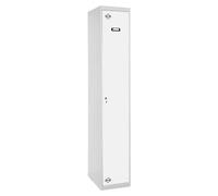 Simonlocker Taquilla Single Inicial Desmontada (L x An x Al: 50 x 40 x 180 cm, Número de puertas: 1 ud., Gris/Blanco)