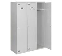 Simonlocker Taquilla Single Inicial Desmontada (L x An x Al: 50 x 90 x 180 cm, Número de puertas: 3 ud., Gris/Gris)