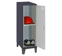 Simonlocker Taquilla Single Mini con patas Desmontada (L x An x Al: 50 x 30 x 101,5 cm, Número de puertas: 1 ud., Antracita/Gris)
