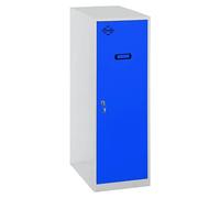 Simonlocker Taquilla Single Mini Desmontada (L x An x Al: 50 x 30 x 90 cm, Número de puertas: 1 ud., Gris/Azul)
