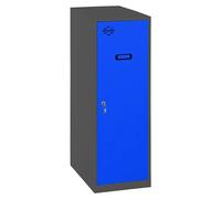 Simonlocker Taquilla Single Mini Desmontada (L x An x Al: 50 x 30 x 91,5 cm, Número de puertas: 1 ud., Antracita/Azul)