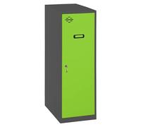 Simonlocker Taquilla Single Mini Desmontada (L x An x Al: 50 x 30 x 91,5 cm, Número de puertas: 1 ud., Antracita/Verde)