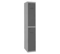 Simonlocker Taquilla Tandem Inicial Desmontada (L x An x Al: 50 x 40 x 180 cm, Número de puertas: 2 ud., Gris/Antracita)